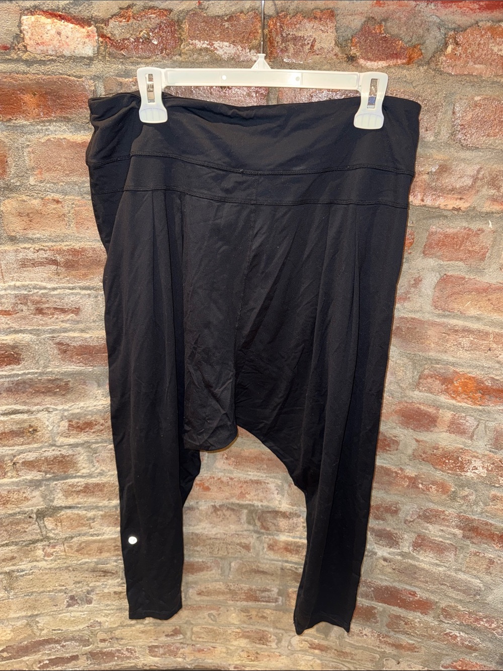 Black Lulu Lemon Harem-Style Bottoms - Comfortable Stretch